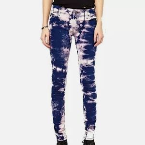 Tripp NYC Tie-Dyed Bleached Punk Rocker Skinny Jean 26/3